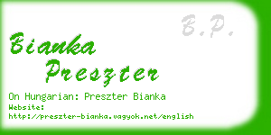 bianka preszter business card